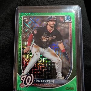 DYLAN CREWS- 2025 BOWMAN CHROME GREEN MOJO REFRACTOR RC/99